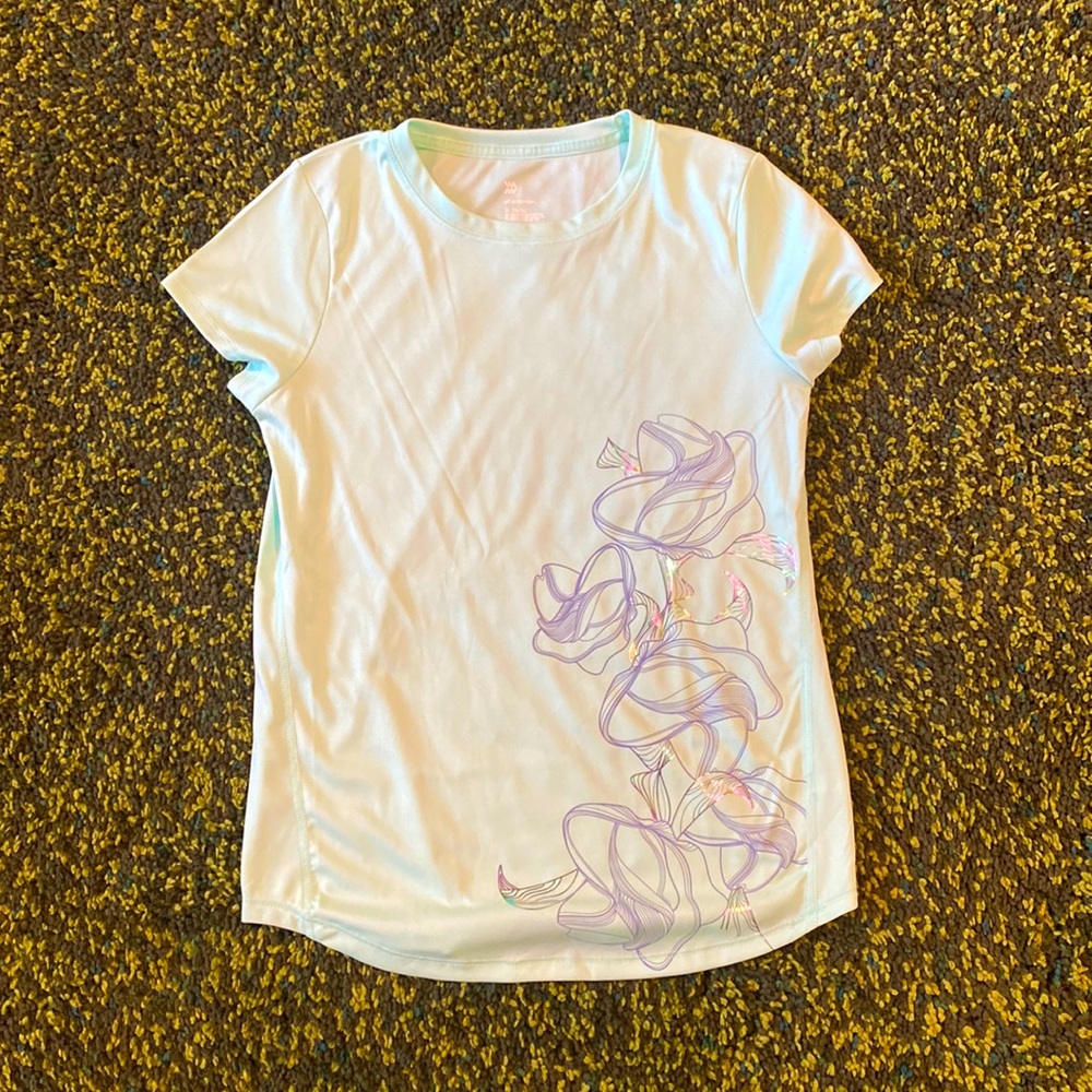 Light teal running shirt